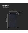 LED Beton-Wandleuchte G9 - dunkelgrau, IP20