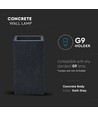 LED Beton-Wandleuchte G9 - dunkelgrau, IP20