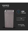 G9 Beton-Wandleuchte mit Up/Down Licht - Dunkelgrau, IP20, ohne Leuchtmittel