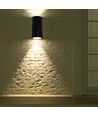 GU10 Beton-Wandleuchte mit Up/Down Licht - Rund, dunkelgrau, IP20 Innen, ohne Leuchtmittel