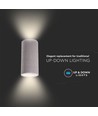 GU10 Beton-Wandleuchte - Dunkelgrau, IP20, 2x GU10, max 35W, Up/Down Licht