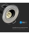 GU10 Downlight - Brandsicher, Kippschalter- und Verriegelungsmöglichkeit, Dickes Gehäuse, Chrom