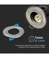 GU10 Downlight - Brandsicher, Kippschalter- und Verriegelungsmöglichkeit, Dickes Gehäuse, Chrom