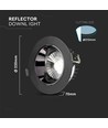 30W LED Einbaustrahler mit Samsung Chip - 2400lm, 120°, schwarzer Rand, Ø22cm, 5 Jahre Garantie