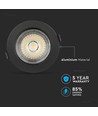 30W LED Einbaustrahler mit Samsung Chip - 2400lm, 120°, schwarzer Rand, Ø22cm, 5 Jahre Garantie