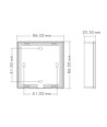 LEDlife rWave Dimmer-Fernbedienung - 4 Zonen, Batterie, Wandmontage