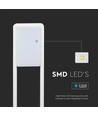 10W LED Gartenlampe, weiß - Samsung LED Chip, IP65, 6400K, 80cm hoch