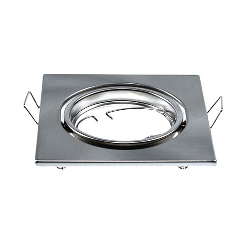 GU10 Einbauspot, eckig - Satin-Nickel, IP20, 2er-Pack