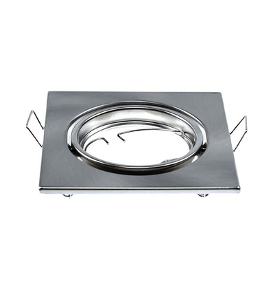 GU10 Einbauspot, eckig - Satin-Nickel, IP20, 2er-Pack