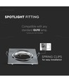 GU10 Einbauspot, eckig - Satin-Nickel, IP20, 2er-Pack