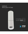 GU10 Aufbauspot - Weiß, Ø5,95cm, Höhe 19,7cm, IP20 Innenbereich, ohne Leuchtmittel