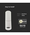GU10 Aufbauspot - Weiß, Ø5,95cm, Höhe 19,7cm, IP20 Innenbereich, ohne Leuchtmittel