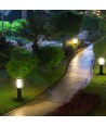 45cm Gartenlampe aus Edelstahl - Grau, E27 Fassung, IP44 Außenbereich, Wegeleuchte