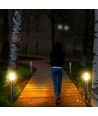80cm Gartenlampe mit Sensor - E27 Fassung, Edelstahl, IP44, max. 60W