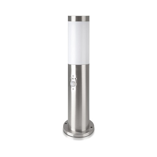 45cm Gartenlampe aus Edelstahl - Satin-Nickel, E27 Fassung, IP44 Außenbereich, ohne Leuchtmittel