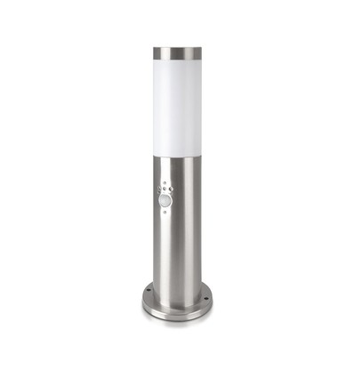 45cm Gartenlampe aus Edelstahl - Satin-Nickel, E27 Fassung, IP44 Außenbereich, ohne Leuchtmittel