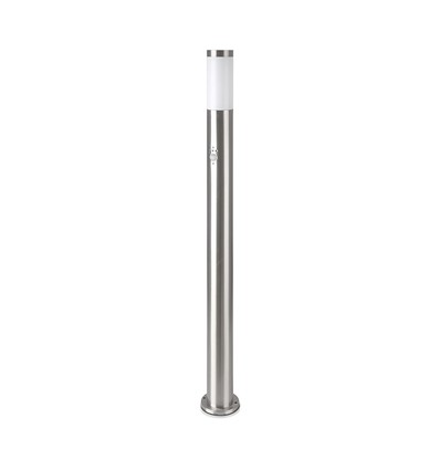 110cm Gartenlampe mit PIR Sensor - Edelstahl, E27 Fassung, IP44 Außenbereich, Satin-Nickel Finish