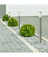 110cm Gartenlampe mit PIR Sensor - Edelstahl, E27 Fassung, IP44 Außenbereich, Satin-Nickel Finish