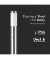 110cm Gartenlampe mit PIR Sensor - Edelstahl, E27 Fassung, IP44 Außenbereich, Satin-Nickel Finish