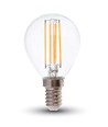 E14 6W LED Tropfenlampe - P45, Filament, Klarglas