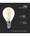 E14 6W LED Tropfenlampe - P45, Filament, Klarglas