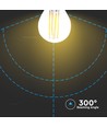 E27 6W LED Tropfenlampe - G45, Filament, Klarglas, 133lm/W, ersetzt 60W