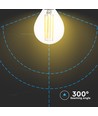 E14 6W LED Tropfenlampe - P45, Filament, Klarglas, 130lm/W, warmweiß, ersetzt 60W