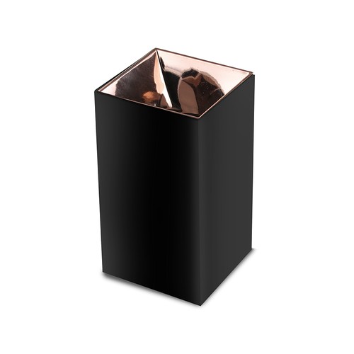 GU10 Aufbaustrahler, quadratisch - Schwarz und Roségold, Aluminium, IP20, ohne Leuchtmittel