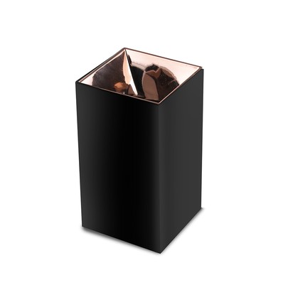 GU10 Aufbaustrahler, quadratisch - Schwarz und Roségold, Aluminium, IP20, ohne Leuchtmittel