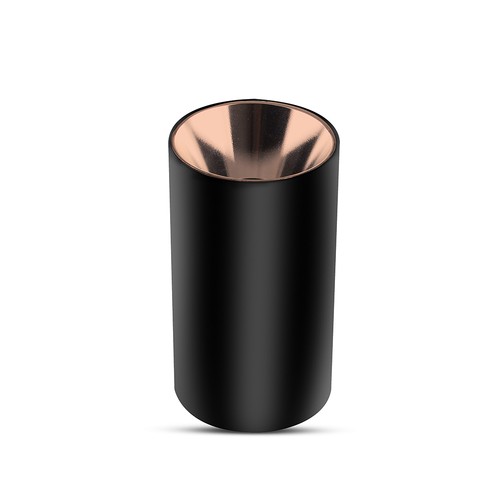 GU10 Aufbaustrahler, rund - Schwarz und Roségold, Aluminium, max. 35W, ohne Leuchtmittel