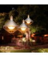 3m LED Lichterkette mit 6x E27 Fassungen - Roségold, IP65, kopplungsfähig, innen / außen