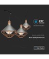 3m LED Lichterkette mit 6x E27 Fassungen - Roségold, IP65, kopplungsfähig, innen / außen
