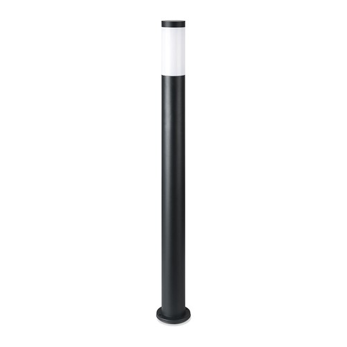 110cm Gartenleuchte aus schwarzem Edelstahl - E27 Fassung, IP44, 360 Grad Licht, ohne Leuchtmittel