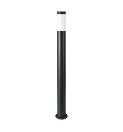 110cm Gartenleuchte aus schwarzem Edelstahl - E27 Fassung, IP44, 360 Grad Licht, ohne Leuchtmittel