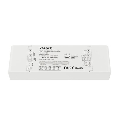 LEDlife rWave Universal 5-in-1 Streifensteuerung - Tuya Smart/Smart Life, RGB/W, CCT, einfarbig