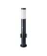 Pollerleuchte - 60 cm, PIR-Sensor, Fassung, Edelstahl, IP44, Schwarz
