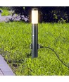 Pollerleuchte - 60 cm, PIR-Sensor, Fassung, Edelstahl, IP44, Schwarz
