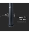 Pollerleuchte - 60 cm, PIR-Sensor, Fassung, Edelstahl, IP44, Schwarz