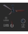 Deckenventilator 65W - Bronze mit RF-Steuerung, 3 braune Flügel, AC-Motor (52 Zoll)
