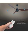 Deckenventilator 65W - Bronze mit RF-Steuerung, 3 braune Flügel, AC-Motor (52 Zoll)