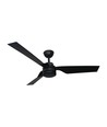 65W Deckenventilator - schwarz, RF-Steuerung, 3 schwarze Flügel, AC-Motor, 52 Zoll