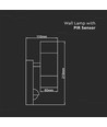GU10 Wandleuchte Up/Down mit Sensor - IP44 Außenbereich, Edelstahl, ohne Leuchtmittel