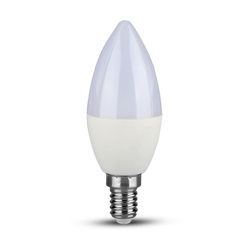 5,5W LED-Kerzenlampe E14 - Bulb, Samsung Chip, 6400K, Dimmbar