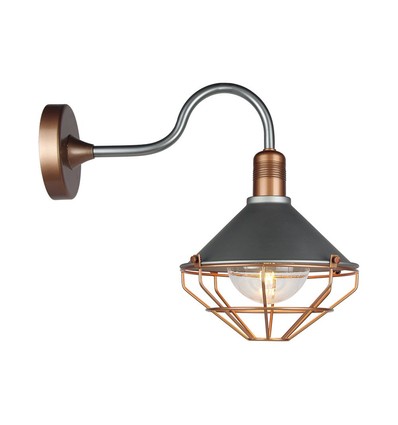 E27 Vintage Laterne Wandleuchte - IP65, Rose Gold, ABS+Metall, Glas, ohne Leuchtmittel