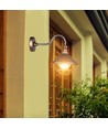 E27 Vintage Laterne Wandleuchte - IP65, Rose Gold, ABS+Metall, Glas, ohne Leuchtmittel