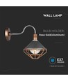 E27 Vintage Laterne Wandleuchte - IP65, Rose Gold, ABS+Metall, Glas, ohne Leuchtmittel