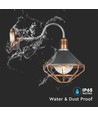 E27 Vintage Laterne Wandleuchte - IP65, Rose Gold, ABS+Metall, Glas, ohne Leuchtmittel