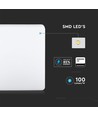 25W LED Deckenleuchte, Samsung LED Chip - 300x300mm, IP44, IK08, weißer Rand, 3000K
