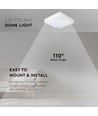 25W LED Deckenleuchte, Samsung LED Chip - 300x300mm, IP44, IK08, weißer Rand, 3000K