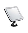 3,2W LED Spiegel mit 10x Vergrößerung - Batteriebetrieben, 360° Rotation, IP44, schwarz, Saugnapf, kaltweiß